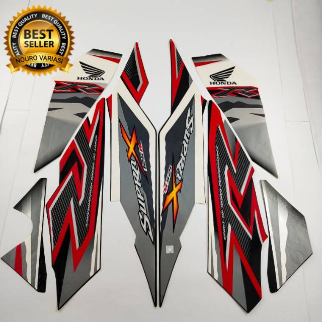 striping honda supra x 125 r 2011 2012 hitam abu stiker motor list body standar