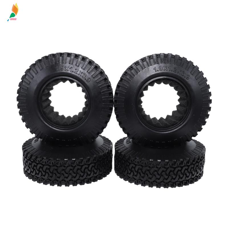 4 Pcs Ban Karet Ukuran 1.9 Inch 98mm Untuk Mobil Truk Axial SCX10 RC Crawler 1: 10