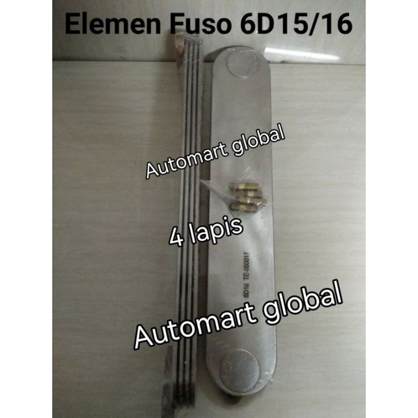 elemen oil cooler fuso 6d15 6d16 4 lapis