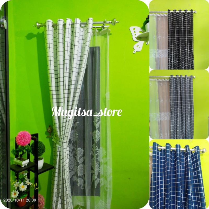 Gorden minimalis gorden jendela gorden pintu gorden motif kotak