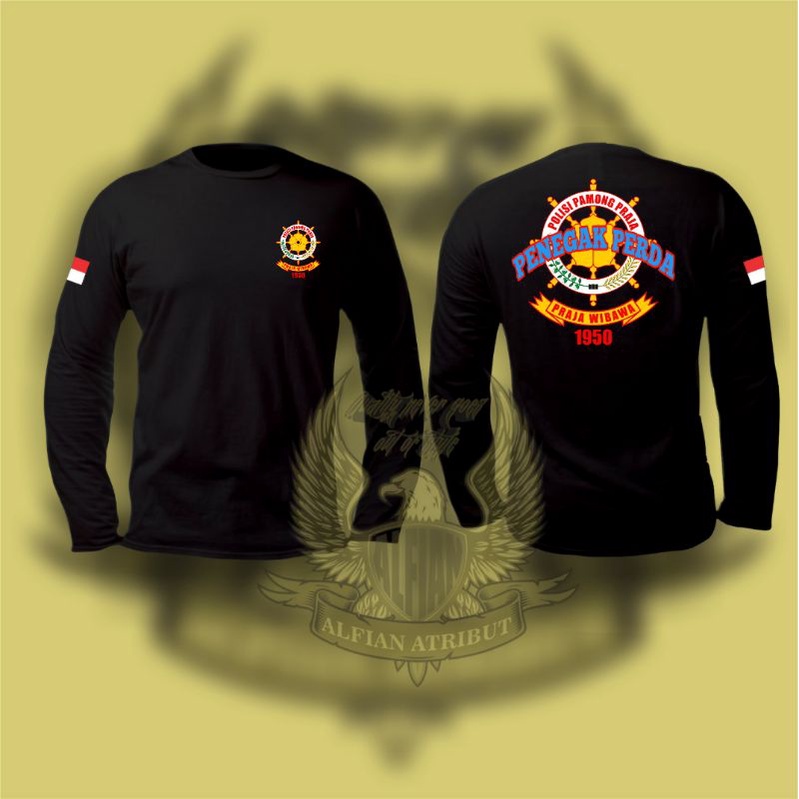 kaos satpol pp,kaos satpol pp penegak perda lengan panjang