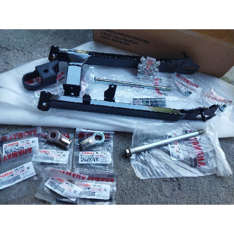 sasis swing arm rx king rxking new lengkap as sasis as belakang stelan rantai karet sasis original
