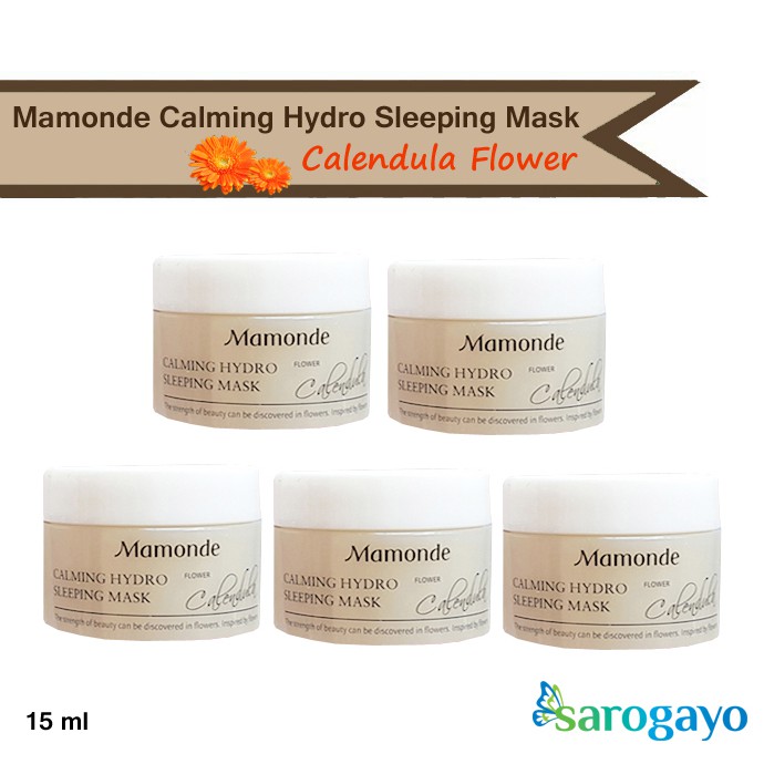 [sarogayo] READY STOCK Mamonde Calming Hydro Sleeping Mask Calendula Trial Kit 15 ml (1 piece)