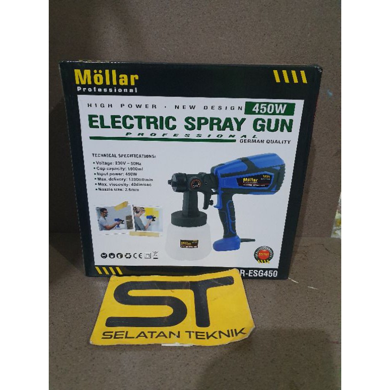 mollar esg450 electric spray 450 watt brass head