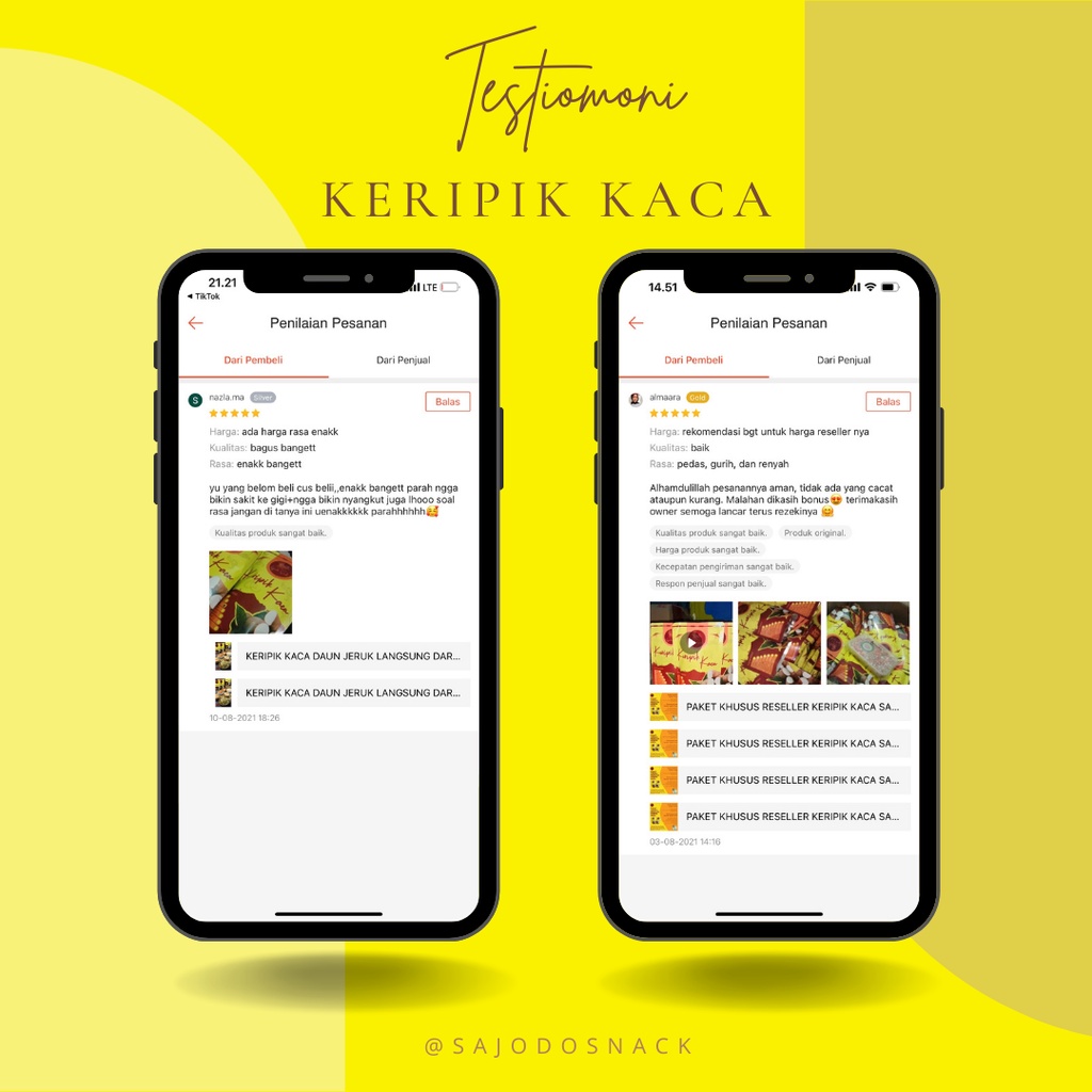 Sajodo Snack - [PAKET KHUSUS RESELLER] Keripik Kaca Pedas Daun Jeruk