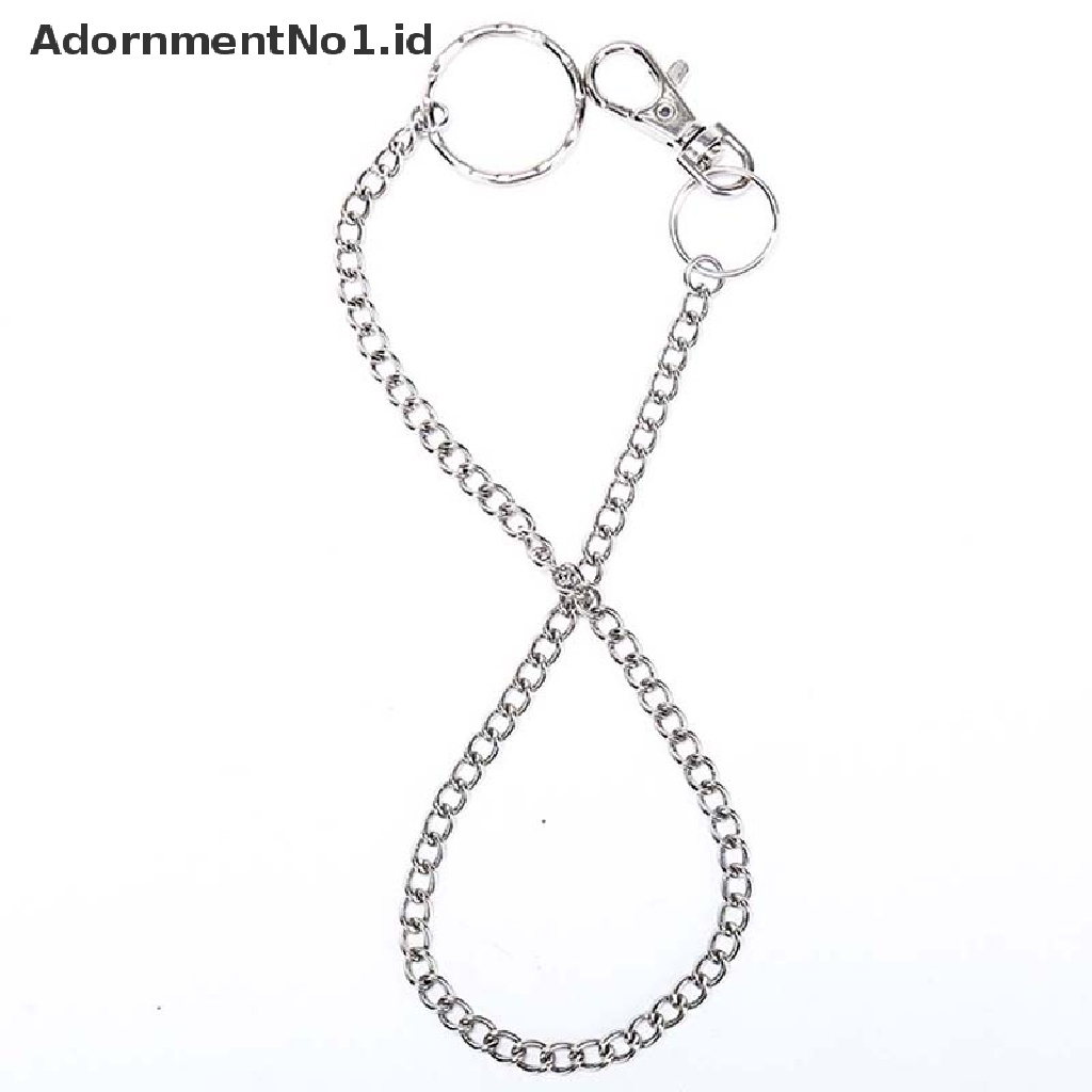 (AdornmentNo1) Gantungan Kunci Rantai 38cm Gaya Punk Hipster Untuk Dompet / Ikat Pinggang