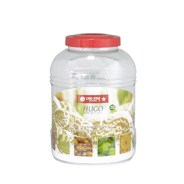 Toples Plastik Kerupuk / Toples Asinan Hugo 20 Liter Bulat