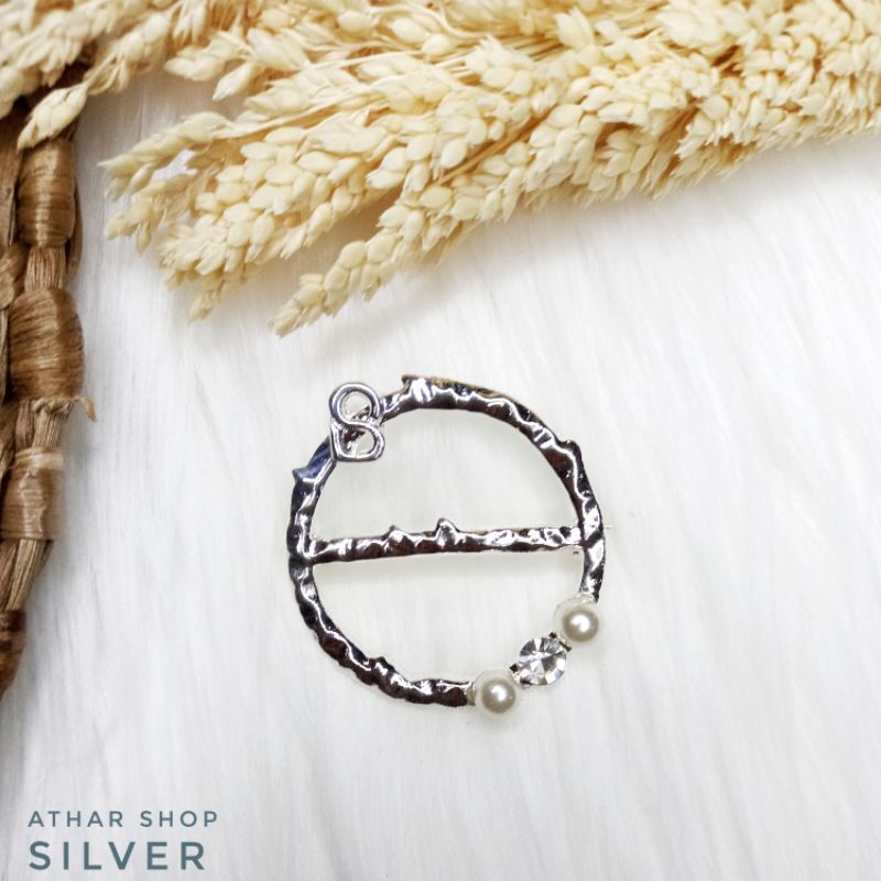 Bros B,bross button,pin Bros buttonscarves-Bulat 555 silvr