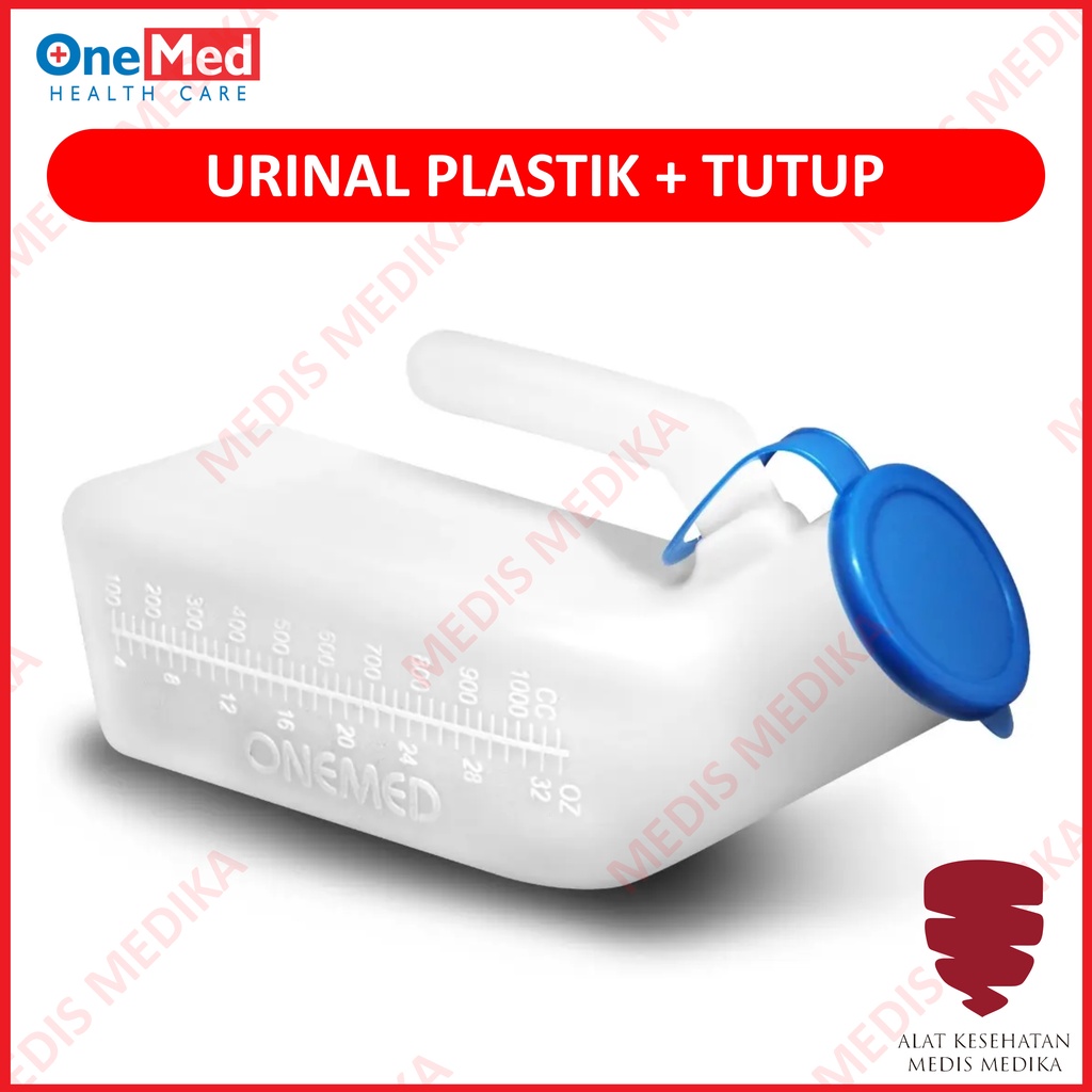 Pispot Urinal Laki-laki Dengan Tutup Pipis Kencing Urin Tempat Buang Air Kecil Plastik Pria Dewasa