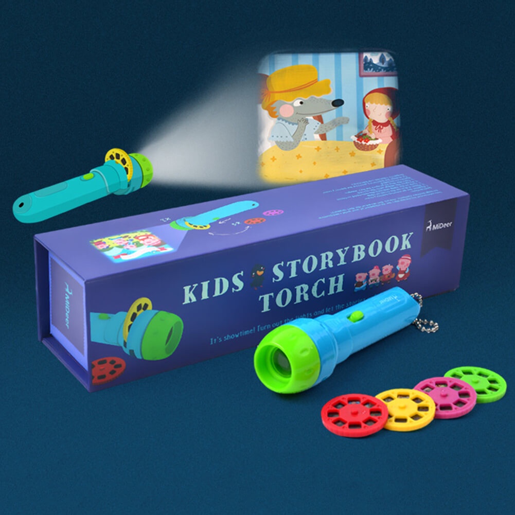 

Mider Story Book Torch - Mainan Edukasi Anak Buku Cerita Proyektor Mainan Anak Indotama