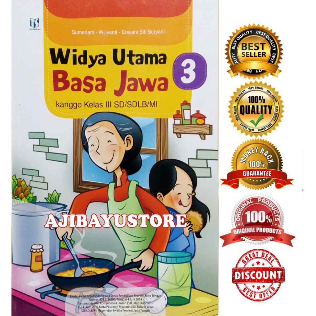 Buku Widya Utama Basa Jawa 3 Kanggo SD SDLB MI Kelas 3 III Sumarlam Wijiyanti TS Tiga Serangkai