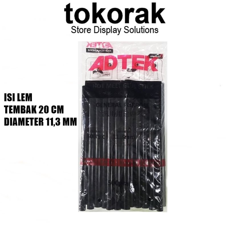 ISI LEM TEMBAK ADTEK BESAR HITAM - LEM BAKAR - GLUE GUN - GLUE STICK