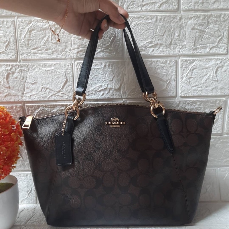 preloved coach authentic small kelsey mahogany