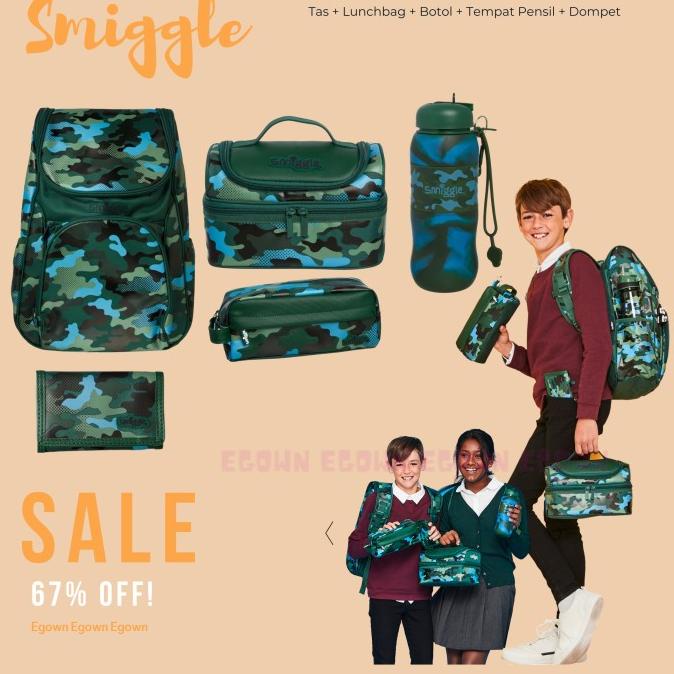 Kado Anak Original Tas Smiggle Backpack Junior Character Ball Bola Tas