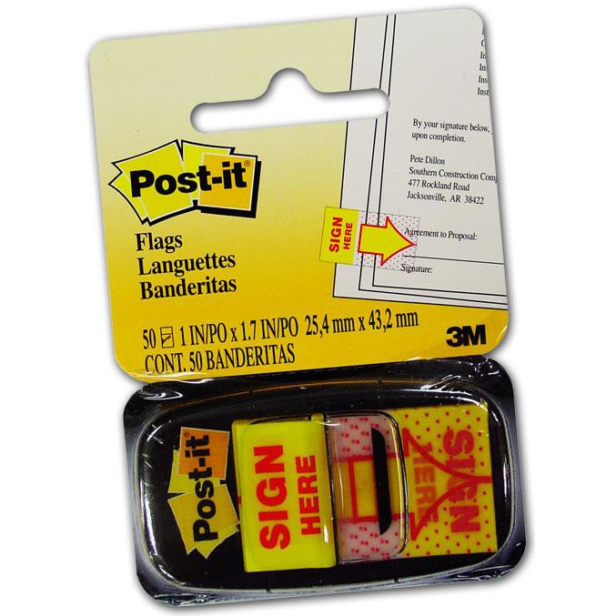 

POST IT SIGN HERE 3M 680-9