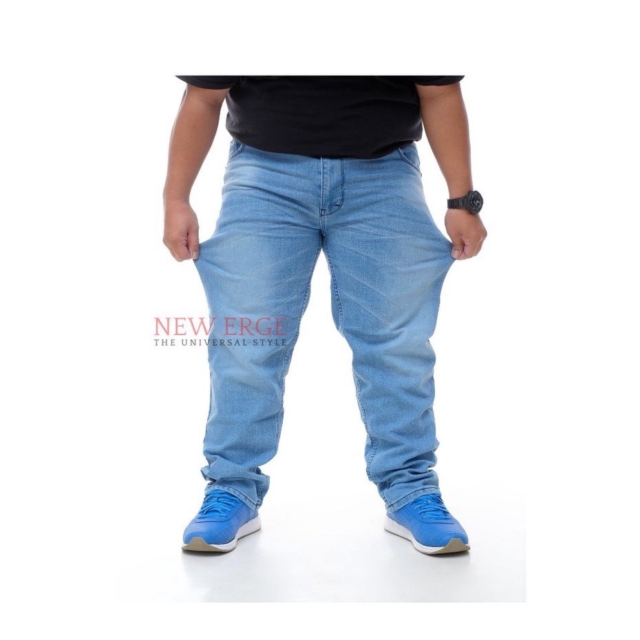 Celana jeans panjang pria premium slimfit jumbo big size 41 - 46