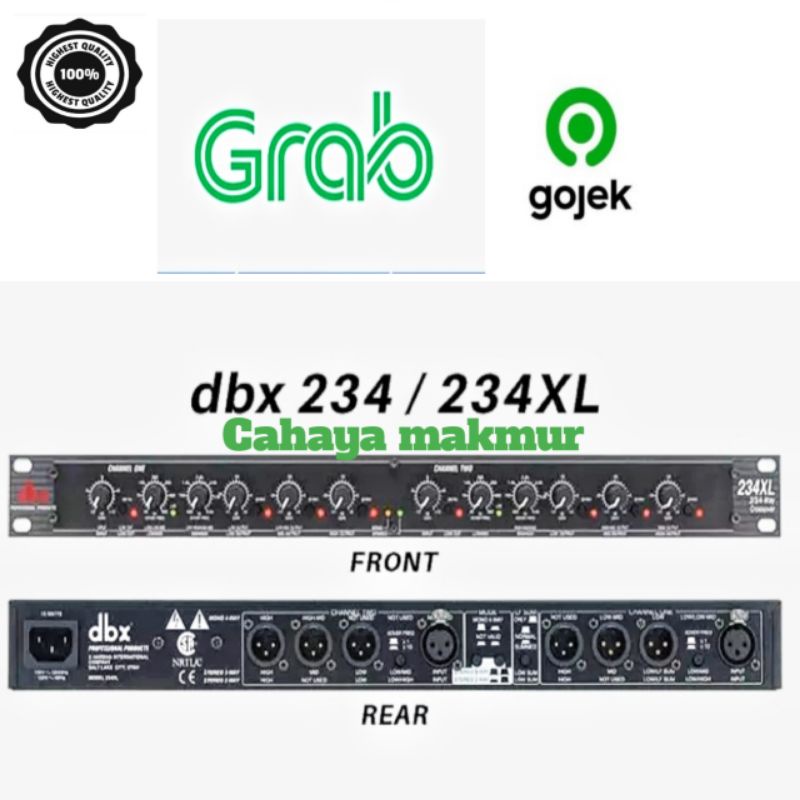 crossover DBX 234 / 234XL  stereo 2 way / 3 way / 4 way crossover equalizer