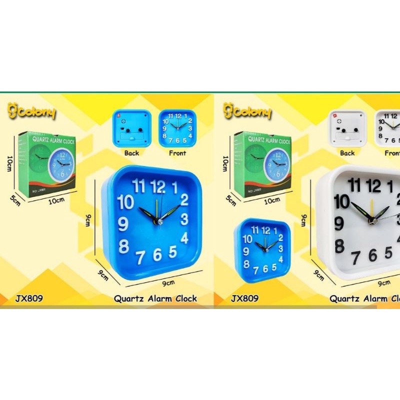 JX809 BLUE Jam Alarm Meja Weker Waker Beker Kring Mini Murah Bunyi Suara Keras Kamar Tidur Klasik Un