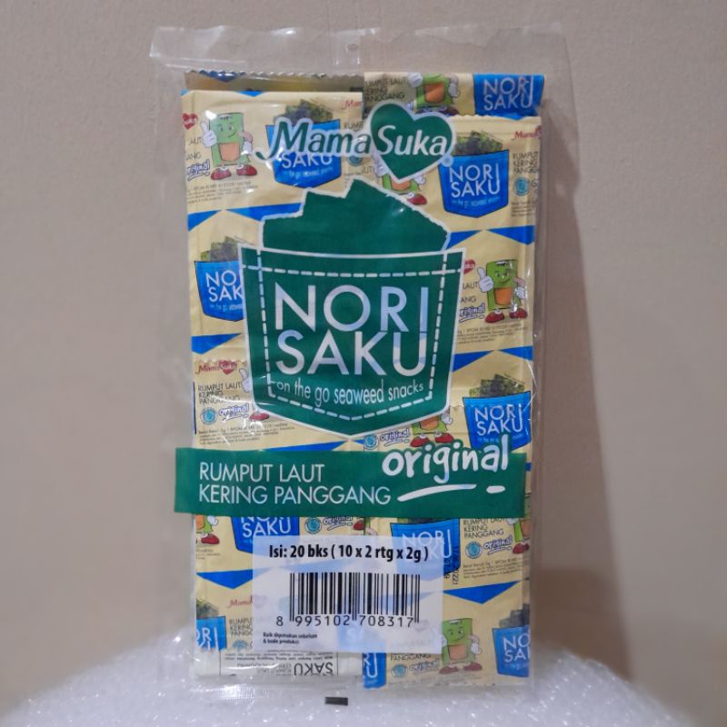 

Nori Saku Original & Pedas 1 Pack (20 sachet) - MamaSuka