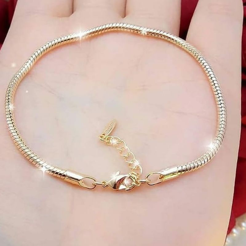 Gelang Tangan Rantai, Gelang Titanium Anti Karat, Perhiasan Wanita, COD bayar dirumah, Gratis Ongkir