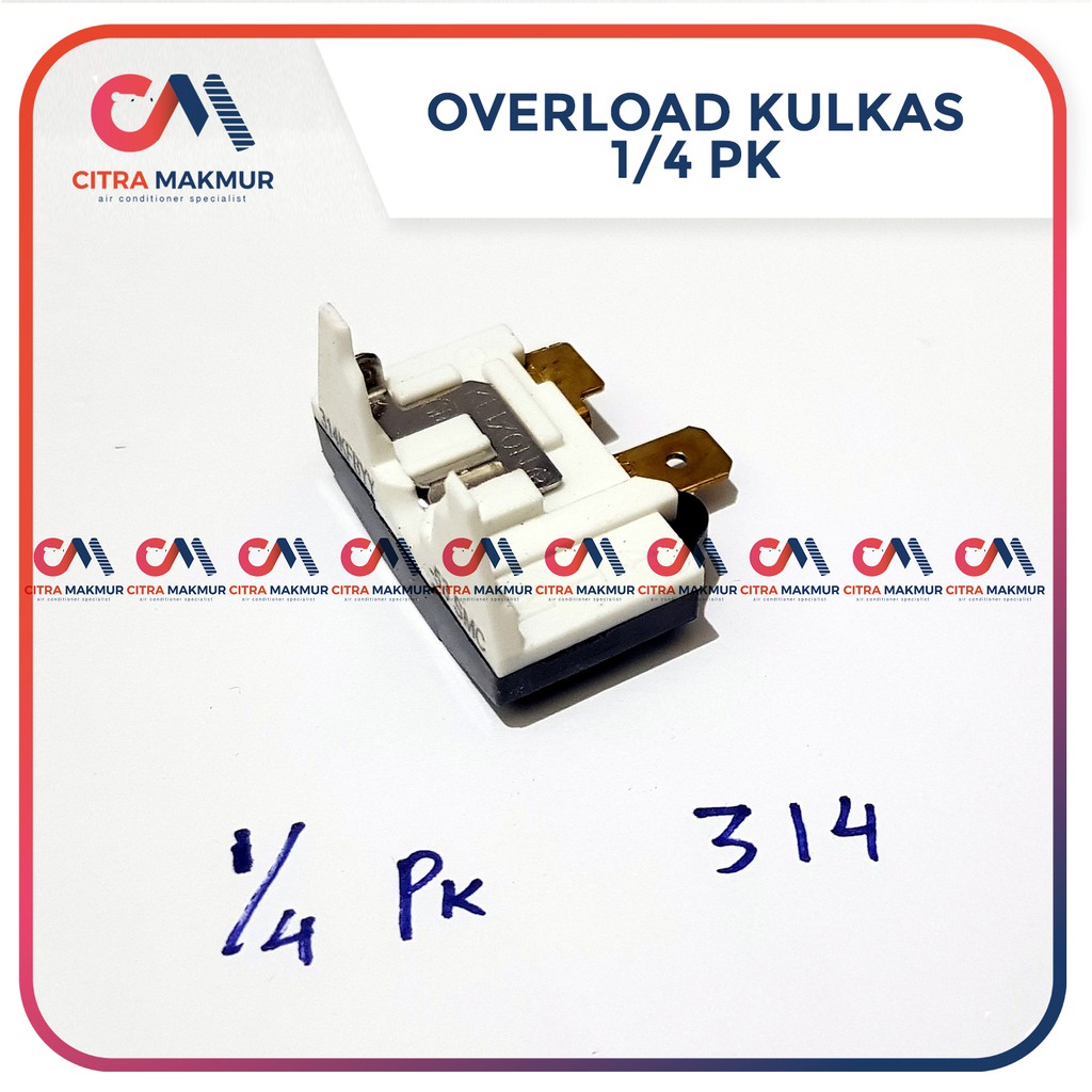 Overload Klixon Kulkas es freezer 314 Gepeng 2 putih refrigerator bimetal kompresor compresor