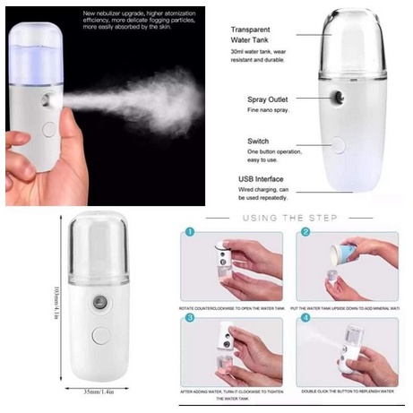 Nano Spray Portable Mini USB/Mist Sprayer Pelembab Wajah Perawatan Wajah