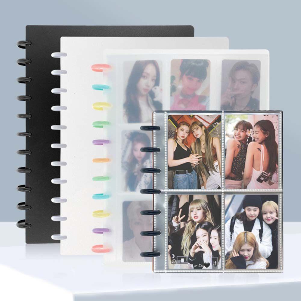 Needway Album Foto Portable Transparan Loose-leaf Kpop Card Organizer Koleksi Foto Korean Style Card Binder