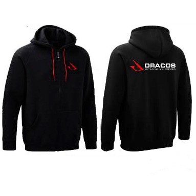 ZIPPER DRACOS LINUX OS JAKET HOODIE HACKER