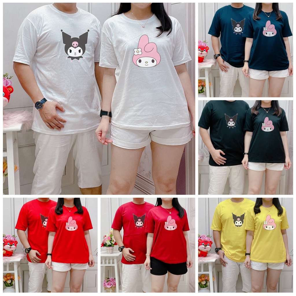 [BISA COD] COUPLE MELODY COUPLE ROMANTIC KAOS PASANGAN COUPLE KEKINIAN KAOS PRINTING COUPLE KAOS