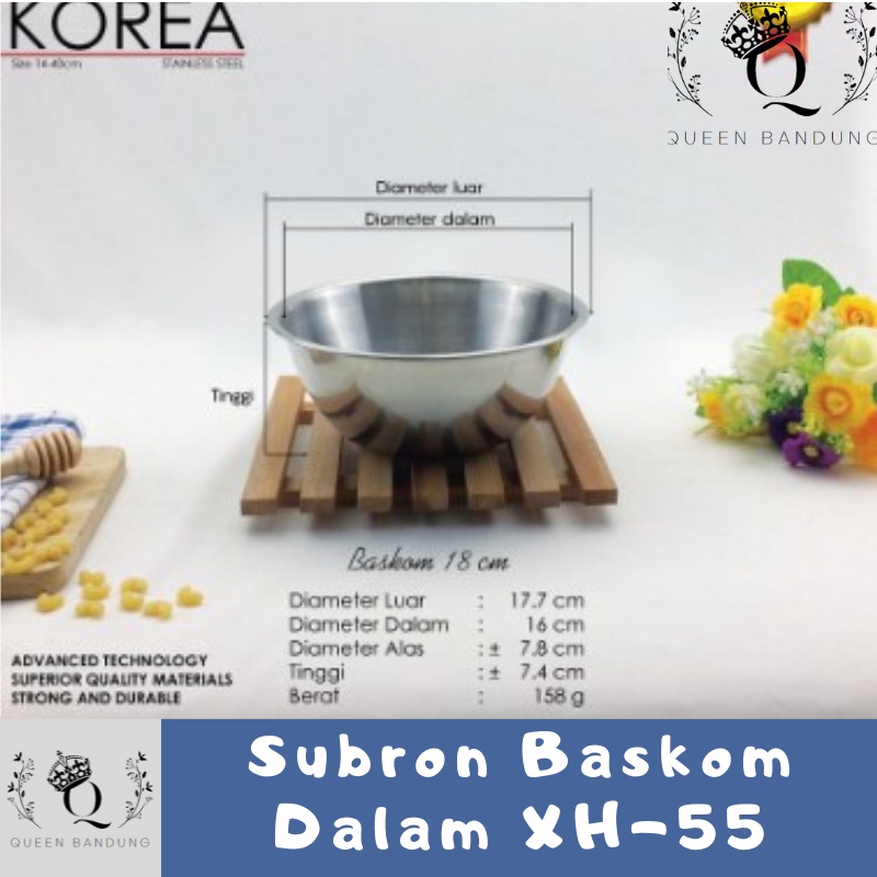 Subron Baskom Dalam XH55 18cm-34cm