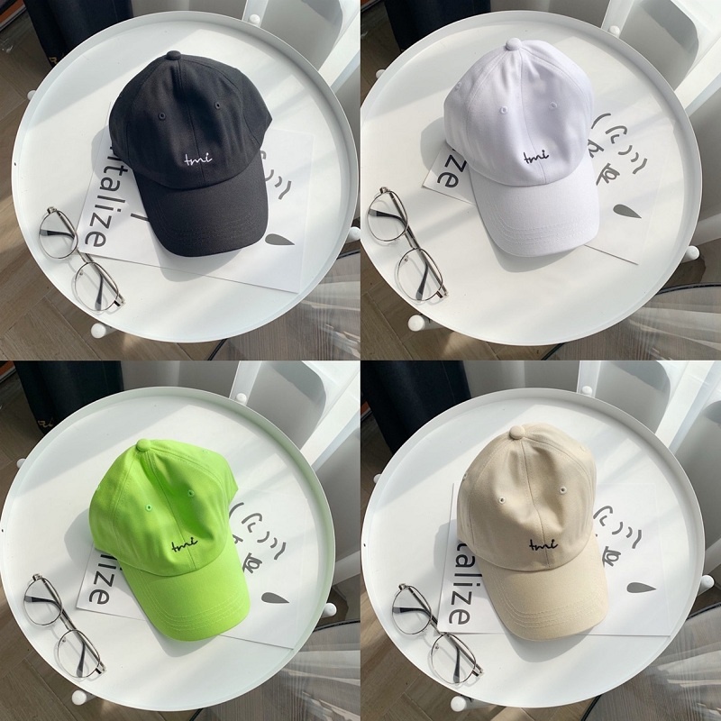 Topi Baseball Motif Bordir Tulisan Gaya Korea