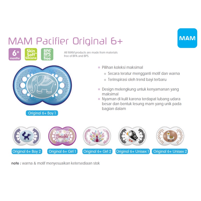 MAM Pacifier Original Air Night Empeng Susu Ibu Dot Anak Bayi Soother - ALD