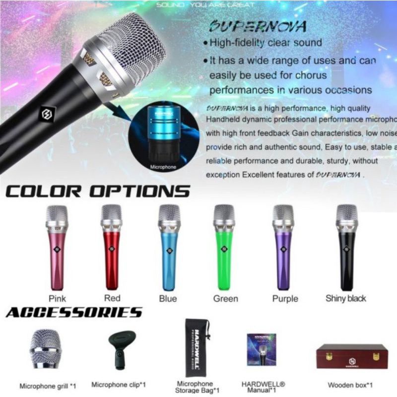 Mic Kabel Hardwell SUPERNOVA ORIGINAL TERBAIK