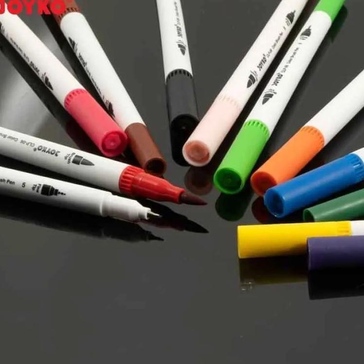 

(HO)✩ COLOR BRUSH PEN / DOUBLE TIP SET / PENA KUAS WARNA JOYKO CLP-06 (12 WARNA)|Produk⭐.viral|⭐