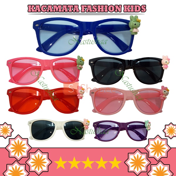KACAMATA HITAM ANAK KARAKTER HELLO KITTY KACA MATA KIDS CEWEK ANTI UV400 FRAME WARNA WARNI UNISEX NOCASE