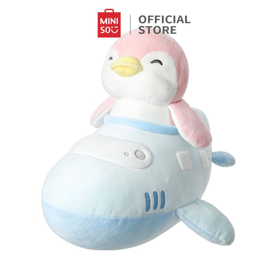 MINISO Boneka Penguin Pesawat Terbang Plush Toy Lucu Mainan Mewah - Hitam