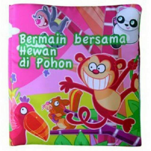 Buku bantal / softbook : Bermain bersama Hewan di Pohon