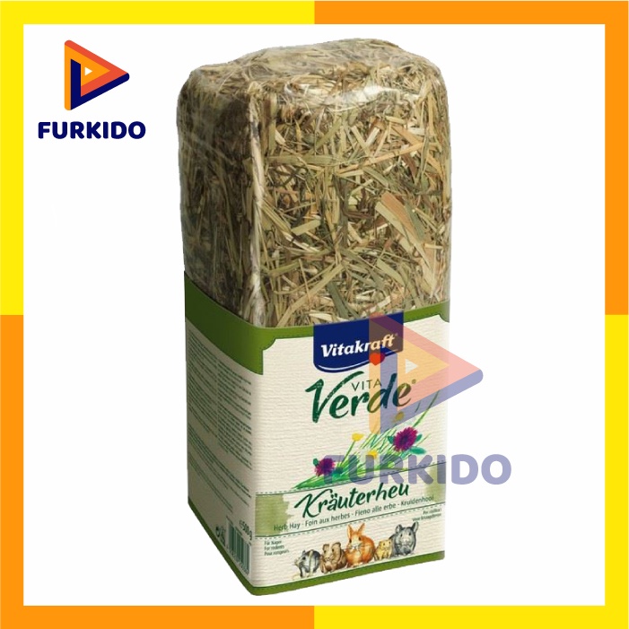 Vitakraft Vita Verde Herbal Hay 500 gram - Makanan Kelinci &amp; Hamster