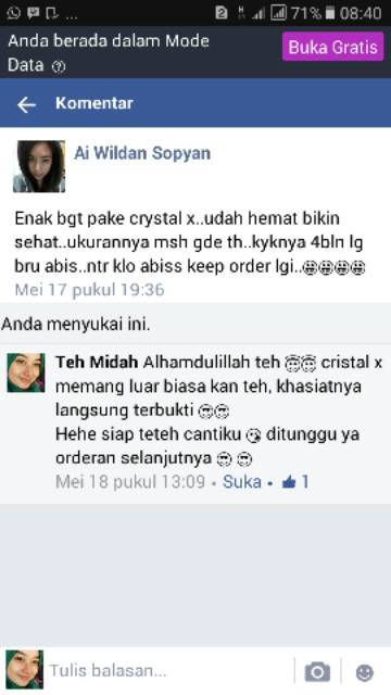 Crystal X/Krystal X/Cristal X/Kristal X/NCX Asli Original PT Natural Nusantara