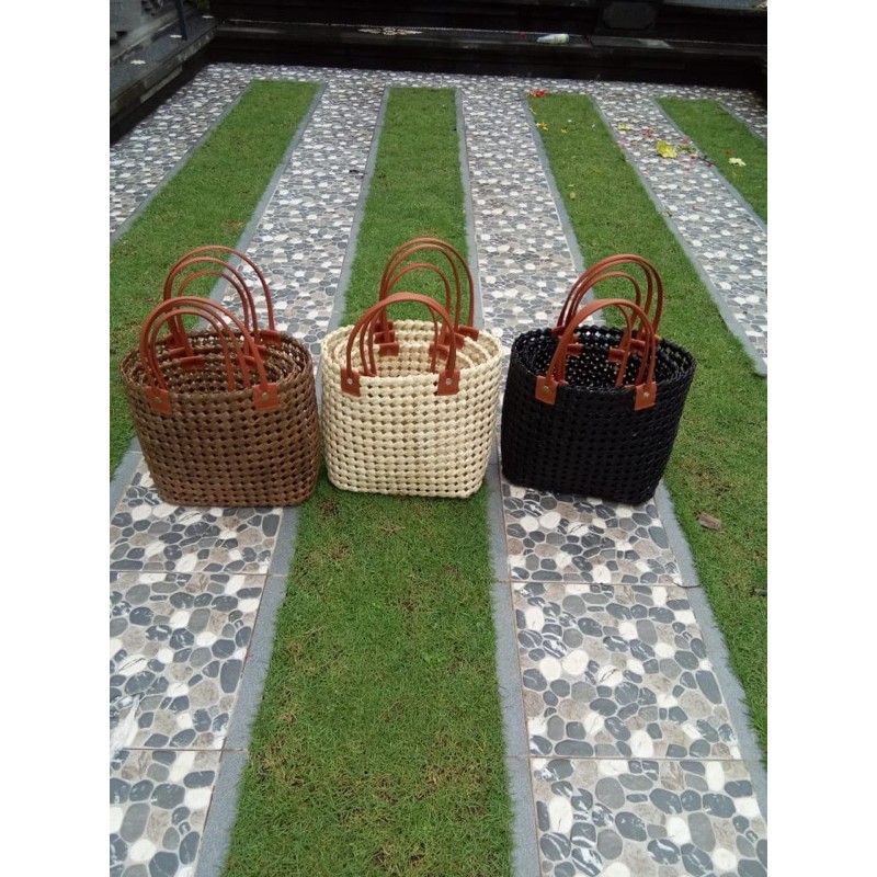 Jual Tas Lontar Isi 3 Kerajinan Anyaman Khas Bali Asli Handmade