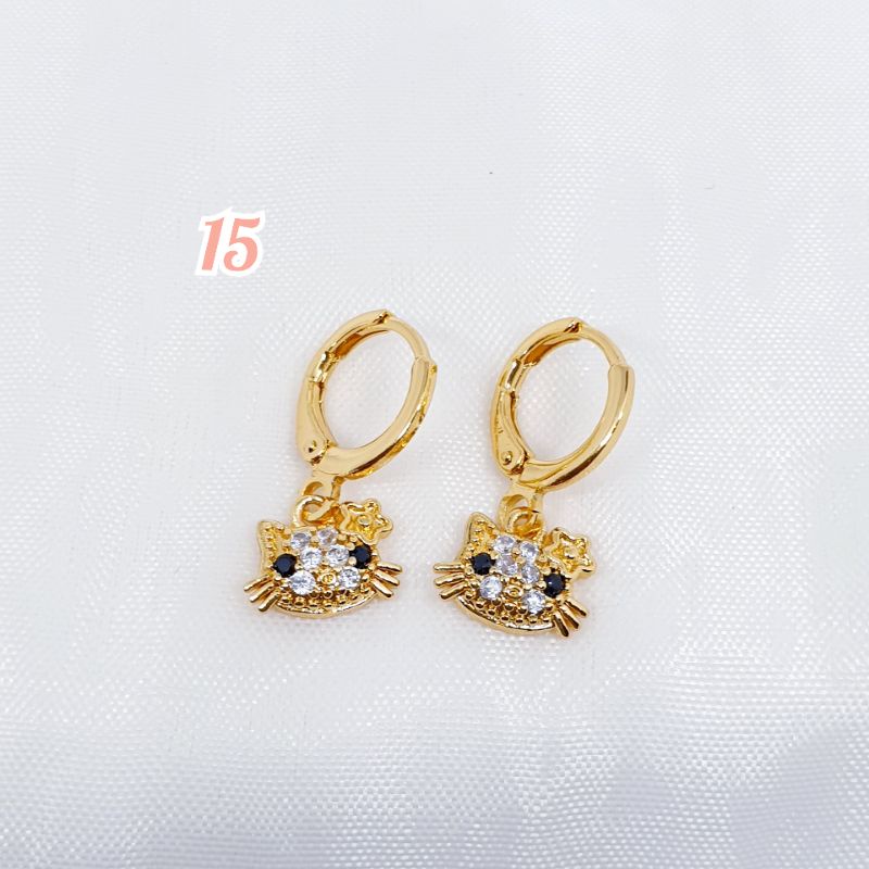 Anting anak kupu-kupu kitty lapis mas AA1