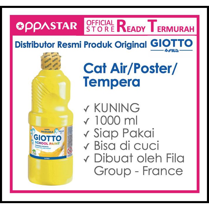 

Giotto School Paint 1000 Ml Primary Yellow