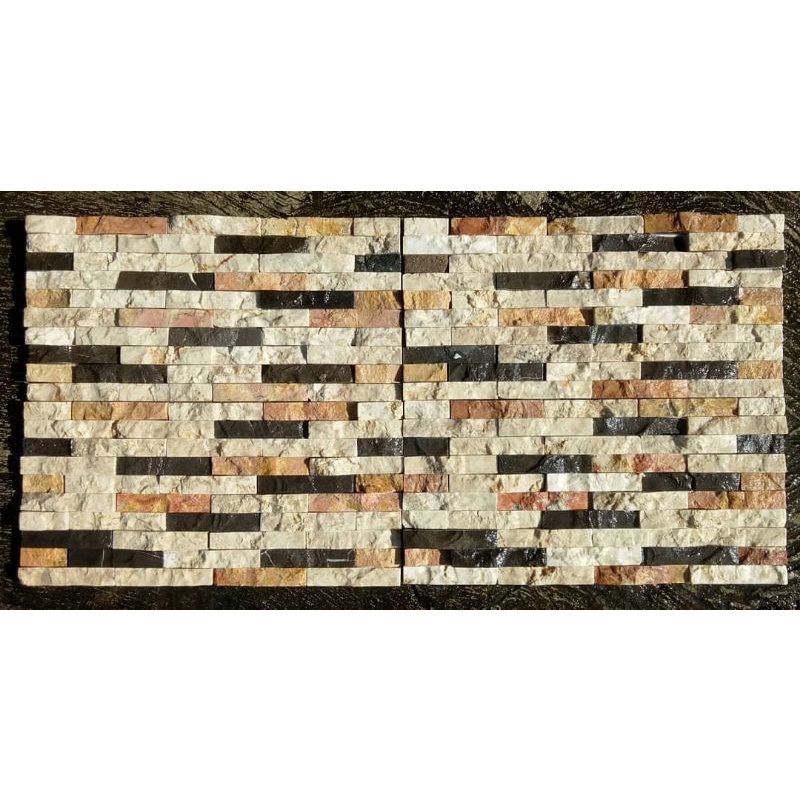 Batu alam dinding wallcladding/mozaik marmo mix 3warna 20x40cm (area solo)