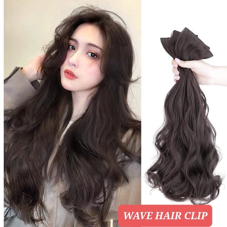 WAVE HAIR CLIP 50 CM HAIR EXTENSION AKSESORIS RAMBUT PALSU WIG KOREA IMPORT