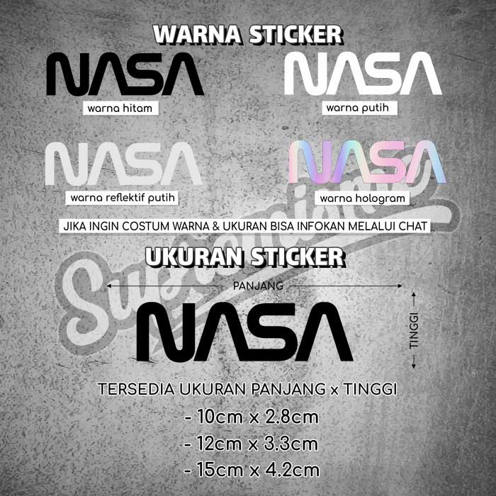 Stiker Nasa / Sticker Nasa Ruang Angkasa / Stiker Astronot Nasa / Sticker Nasa Planet Glossy Waterproof / Sticker Hologram NASA Ruang Angkasa