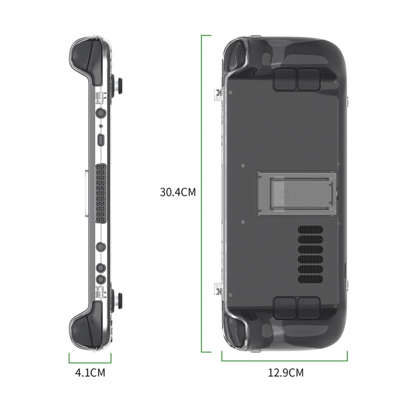 Casing Hard Case Kristal Transparan Anti Slip Untuk Steam Deck