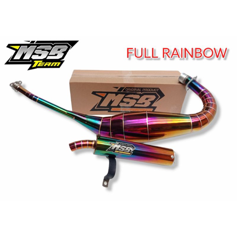 KNALPOT NINJA R RR SS TIPE FULL PELANGI ORIGINAL MSB