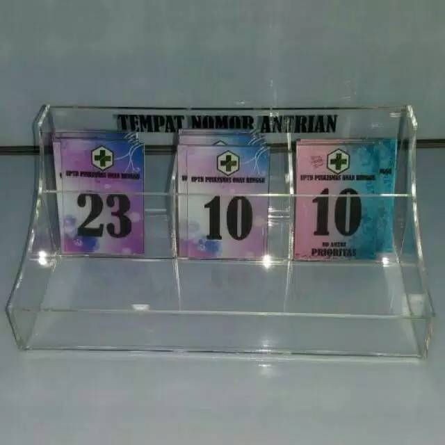 

ACRYLIC TEMPAT NOMOR ANTRIAN akrilik antrian