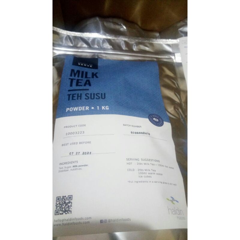 

Milk Tea Haldin Food 1kg