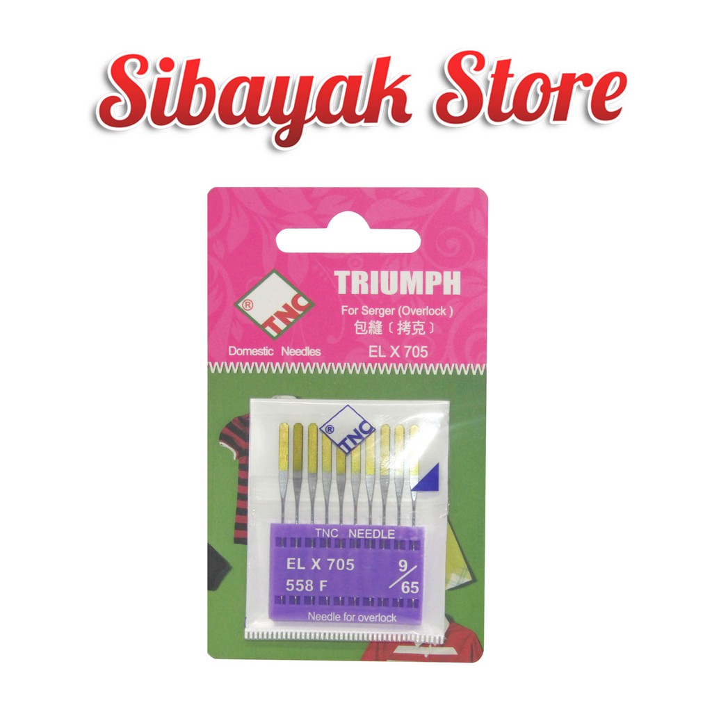 Jarum Triumph/TNC ELX705 (Mesin Jahit Obras dan Neci Portable)